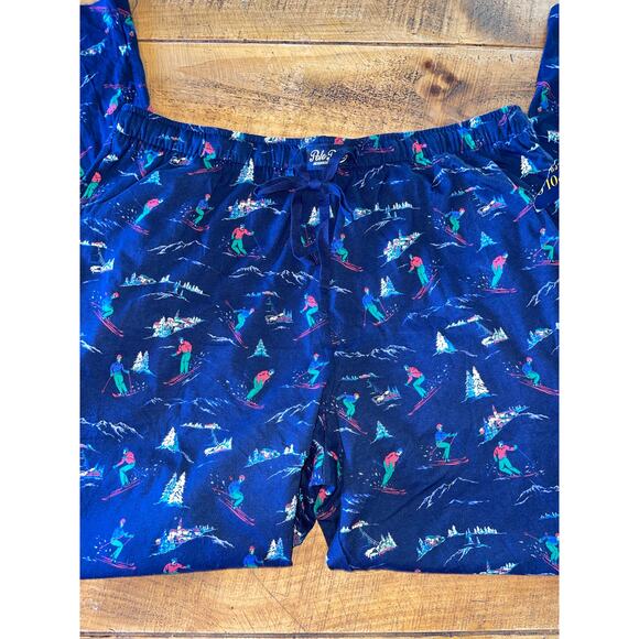 NWT Mens Polo Ralph Lauren Navy Ski Trees Winter Theme Soft Pajama Pants Size XL - Picture 6 of 9